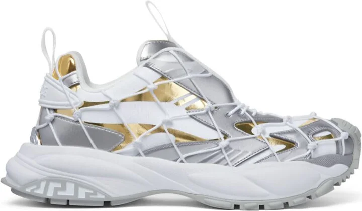 Versace Sneakers With Metallic Design