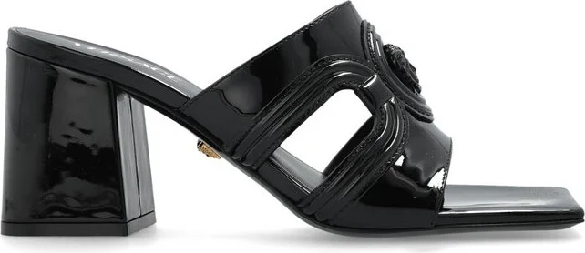 Versace Square-Toe Heeled Sandals