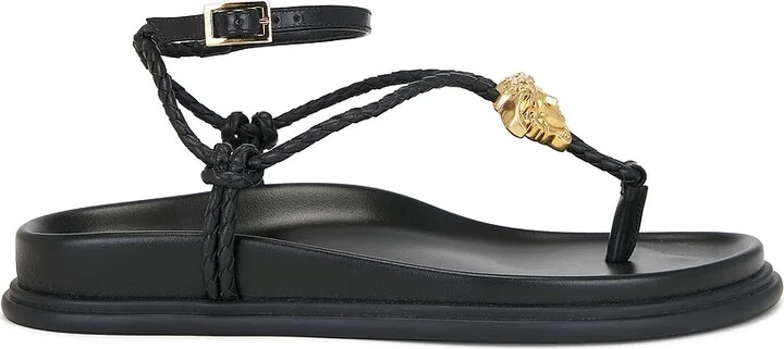 VERSACE Strappy Sandal in Black