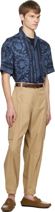 Versace Tan Medusa Biggie Driver Loafers - Image 5