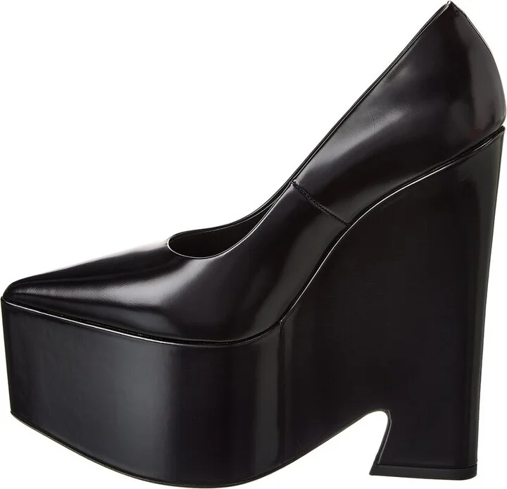 Versace Tempest Leather Platform Pump - Image 2