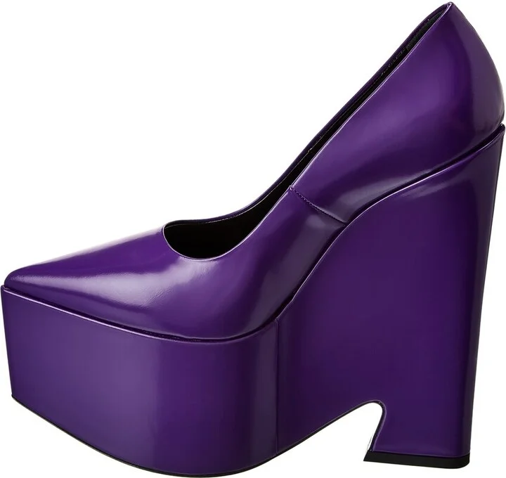 Versace Tempest Leather Platform Pump - Image 2