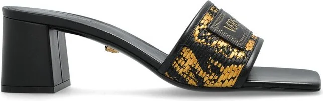 Versace Theia Barocco Square Open Toe Sandals