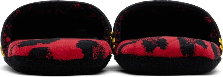 Versace Underwear Black & Yellow 'I Heart Baroque' Slippers - Image 2