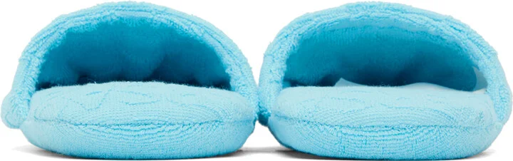 Versace Underwear Blue Polka Dot Slippers - Image 2