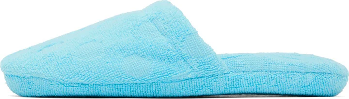 Versace Underwear Blue Polka Dot Slippers - Image 3