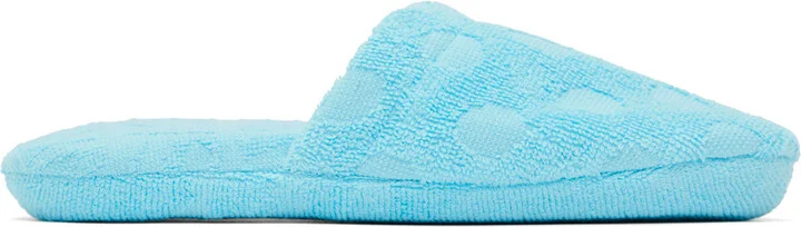 Versace Underwear Blue Polka Dot Slippers