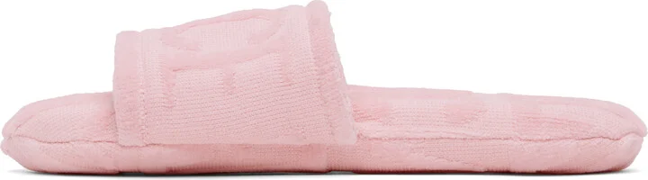 Versace Underwear Pink 'Versace' Allover Slippers - Image 3