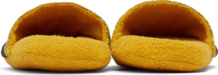 Versace Underwear Yellow & Black 'I Heart Baroque' Slippers - Image 2