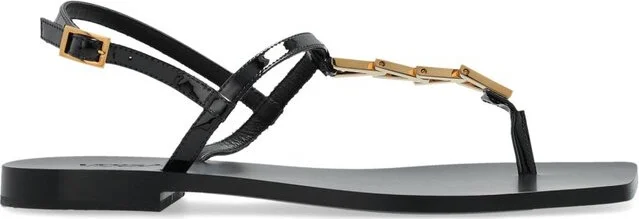 Versace V-Chain Square-Toe Sandals