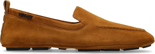 Versace Villa Square-Toe Driver Shoes