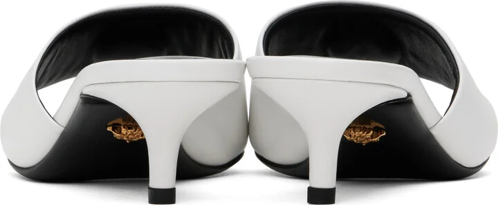 Versace White Alia 45 mm Heeled Sandals - Image 2
