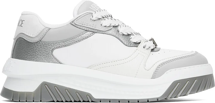 Versace White & Gray Odissea Sneakers