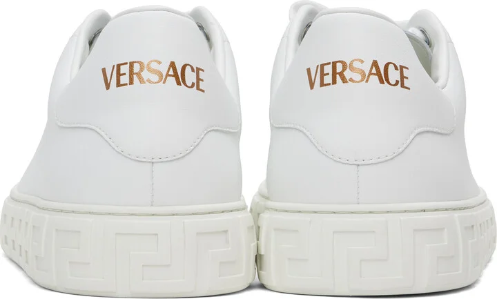 Versace White Greca Sneakers - Image 2