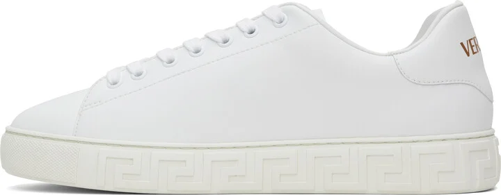 Versace White Greca Sneakers - Image 3