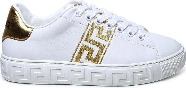 Versace White Leather Sneakers