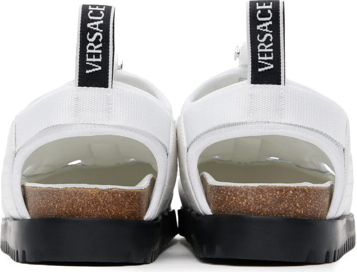 Versace White Medusa Track Sandals - Image 2