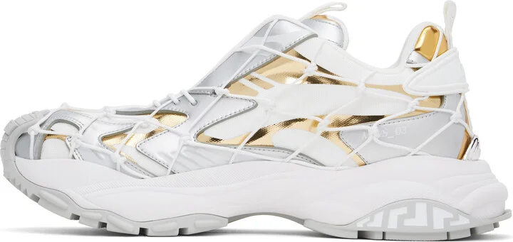 Versace White & Silver 'Versace' Mercury M_VS_03 Sneakers - Image 3