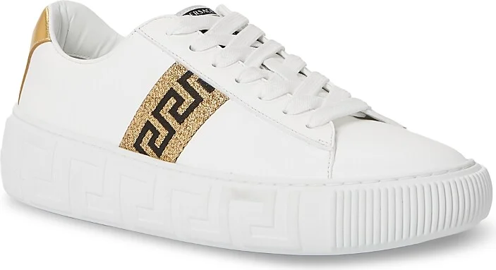 Versace Women's Lace Up Low Top Sneakers