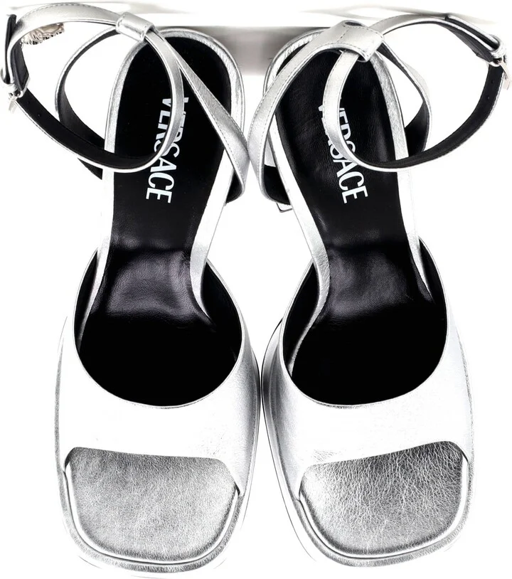 VERSACE Women's Medusa Aeternitas Platform Sandals Leather - Image 2