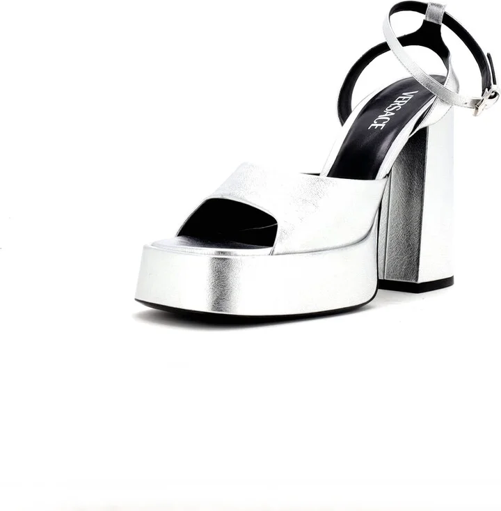 VERSACE Women's Medusa Aeternitas Platform Sandals Leather