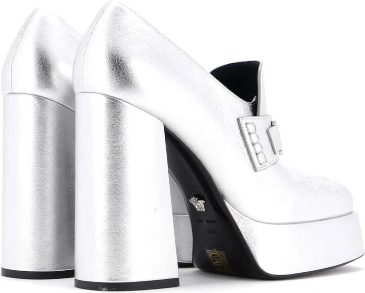 VERSACE Women's Medusa Aevitas Platform Loafers Leather - Image 3