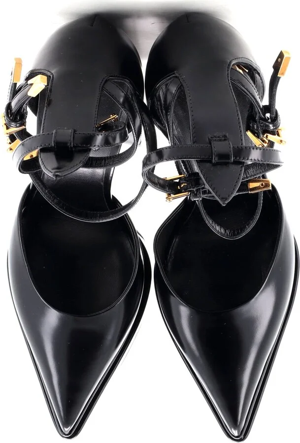 VERSACE Women's Medusa Aevitas Pointed Platform Pumps Leather - Image 2