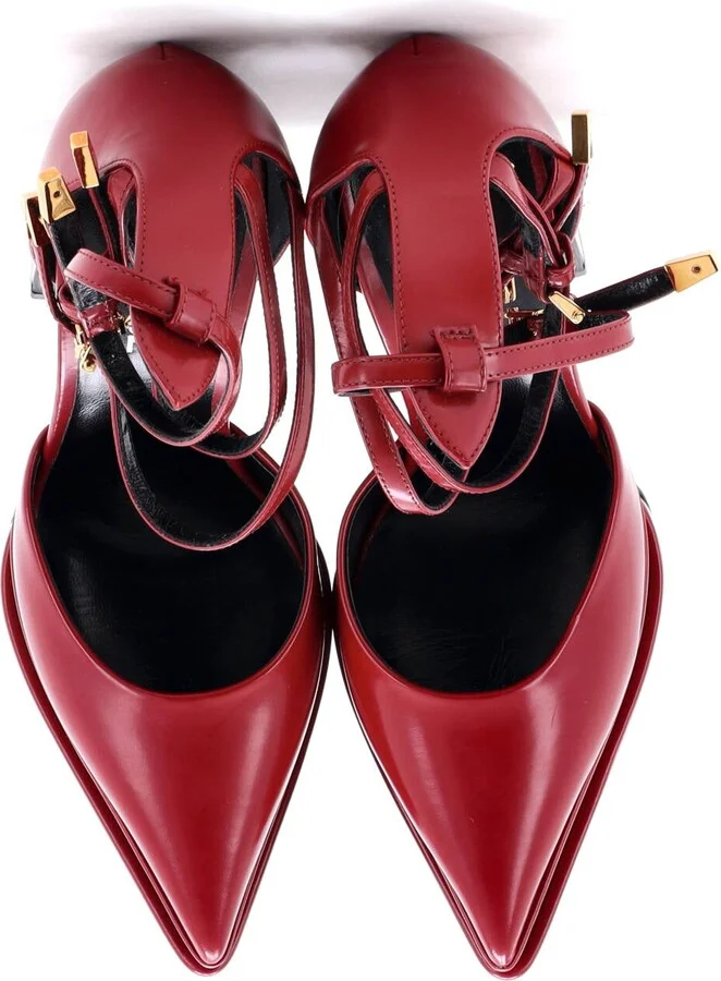VERSACE Women's Medusa Aevitas Pointed Platform Pumps Leather - Image 2