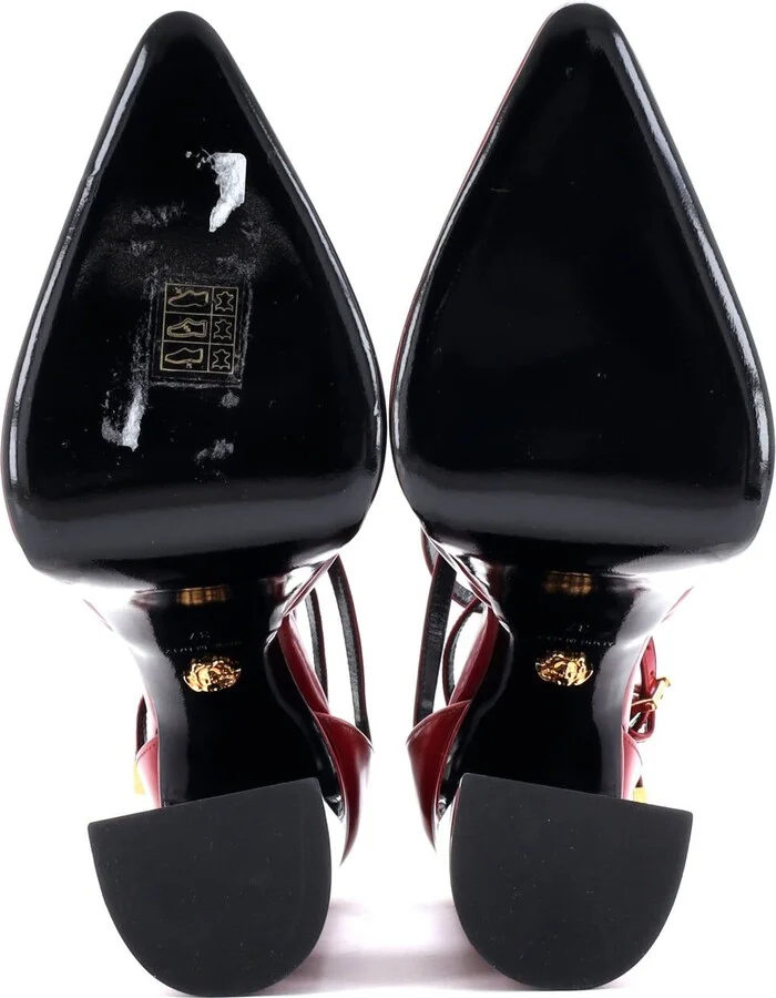VERSACE Women's Medusa Aevitas Pointed Platform Pumps Leather - Image 4