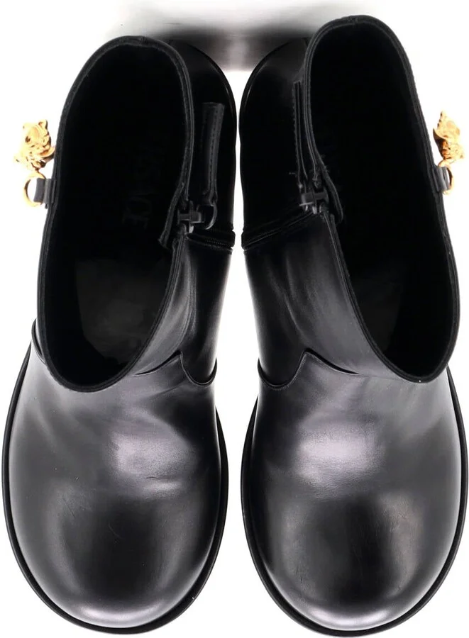 VERSACE Women's Medusa Platform Boots Leather - Image 2