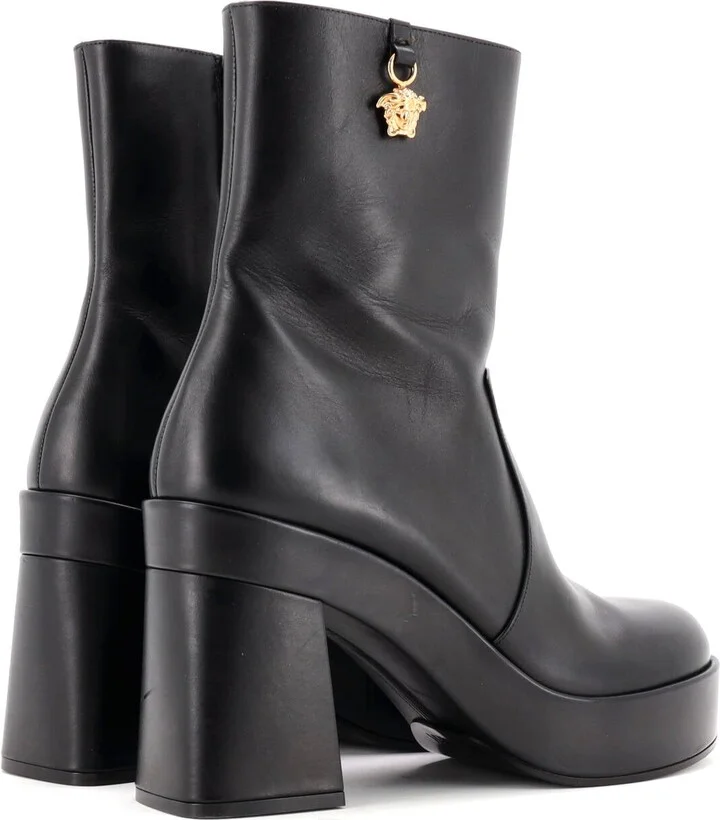 VERSACE Women's Medusa Platform Boots Leather - Image 3
