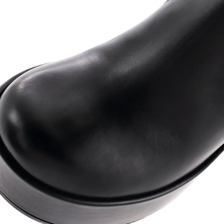 VERSACE Women's Medusa Platform Boots Leather - Image 5