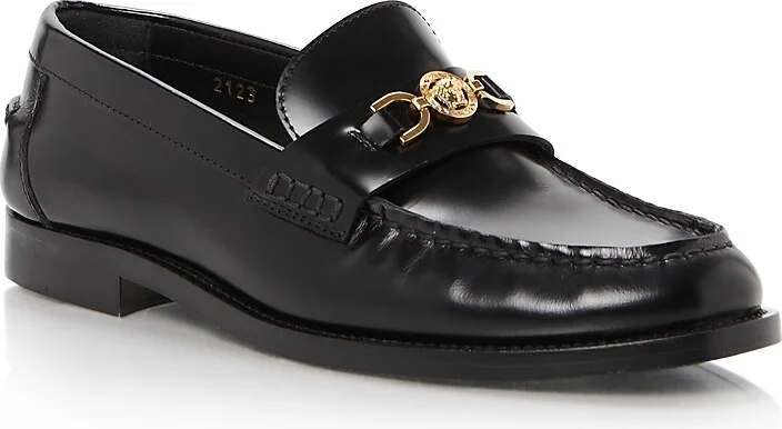 Versace Women's Slip On Embellished Loafer Flats