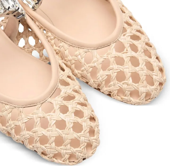 Versilia crystal-embellished ballet flats - Image 4