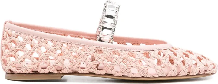 Versilia crystal-embellished ballet flats