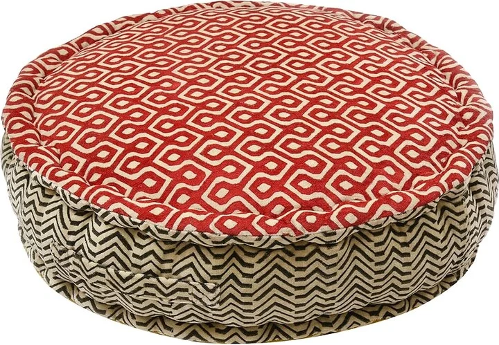 Verve Culture Meditation Cushion Round in Red