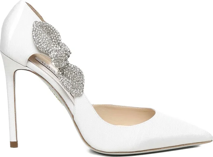 Very Bow crystal-embellished pointed-toe pumps