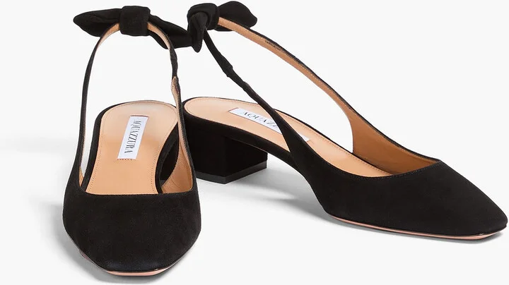 Very Bow Tie 35 suede slingback pumps - Image 2