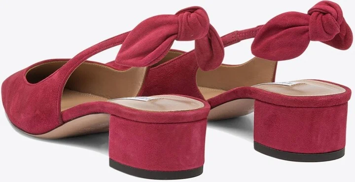 Very Bow Tie 35 Suede Slingback Pumps - Image 3