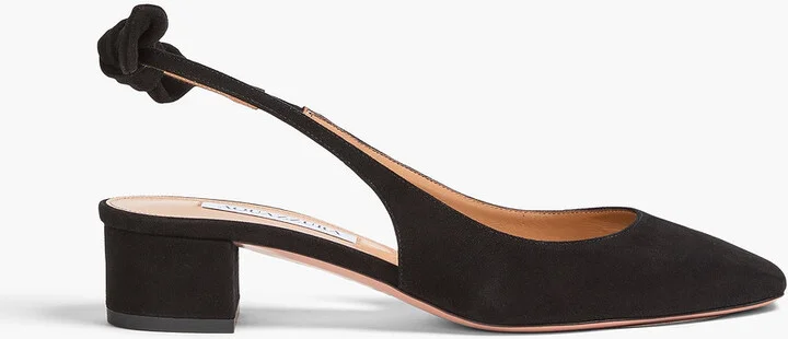 Very Bow Tie 35 suede slingback pumps