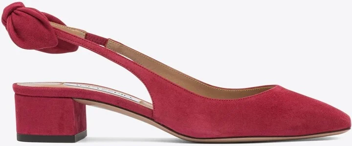 Very Bow Tie 35 Suede Slingback Pumps