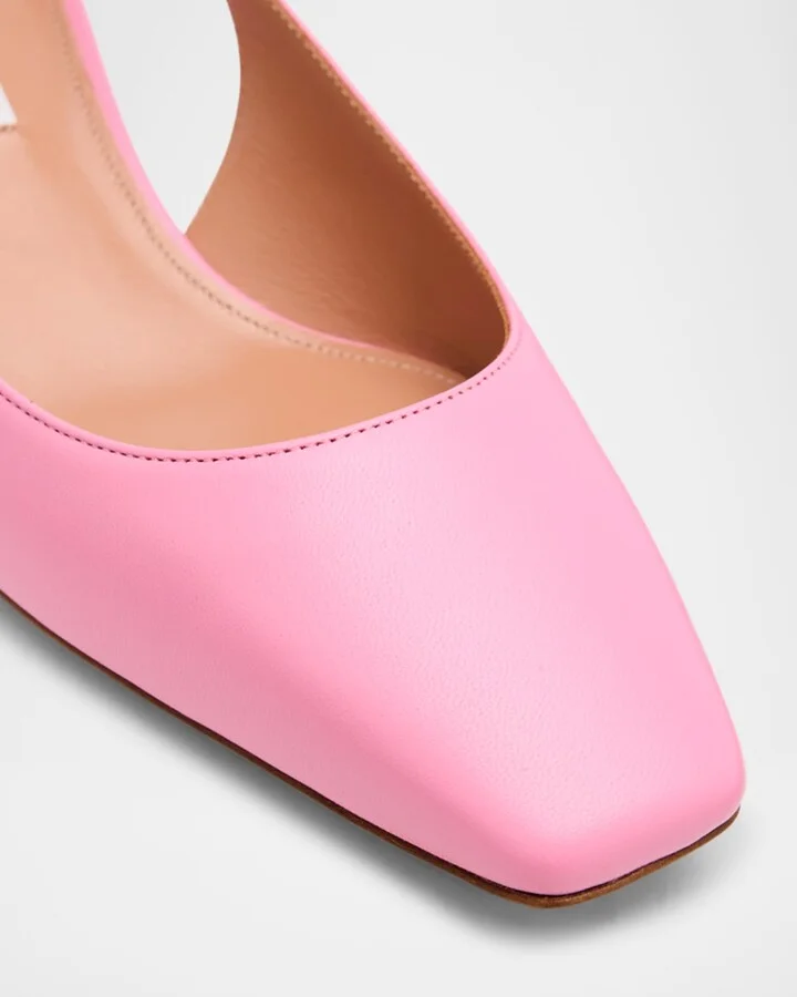 Very Bow Tie Leather Slingback Pumps - Image 4