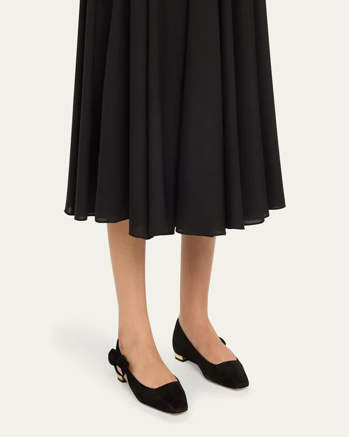Very Bow Tie Suede Ballet Flats - Image 2