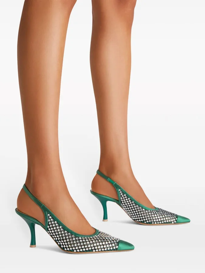 Vesper 70mm crystal-embellished pumps - Image 5