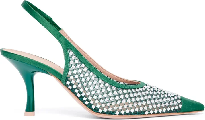 Vesper 70mm crystal-embellished pumps