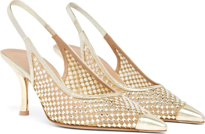 Vesper 70mm crystal-embellished slingback pumps - Image 2