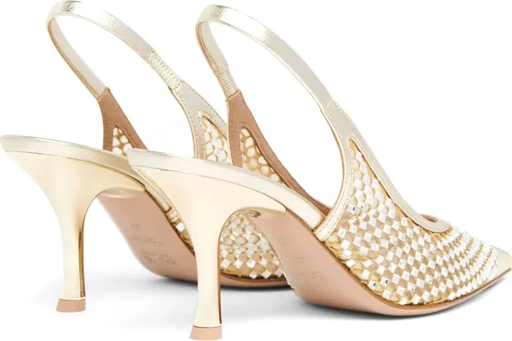 Vesper 70mm crystal-embellished slingback pumps - Image 3