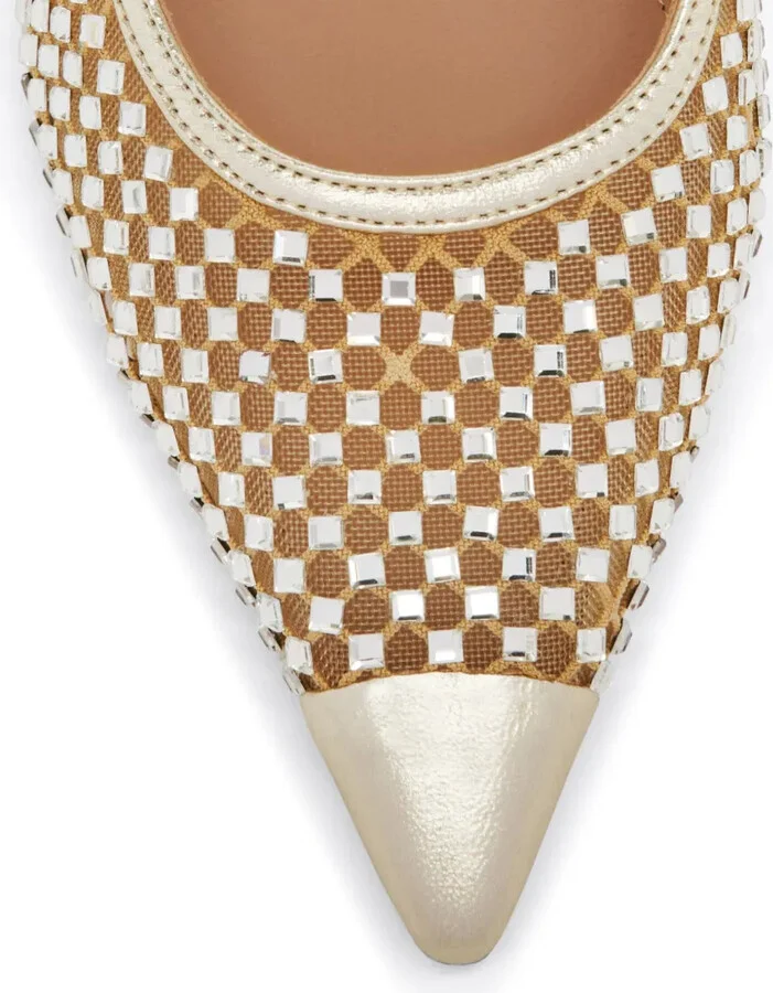 Vesper 70mm crystal-embellished slingback pumps - Image 4