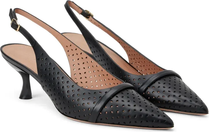 Vesper 70mm perforated-leather pumps - Image 2