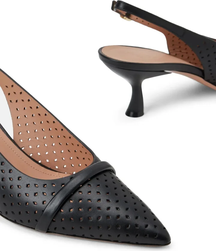 Vesper 70mm perforated-leather pumps - Image 4